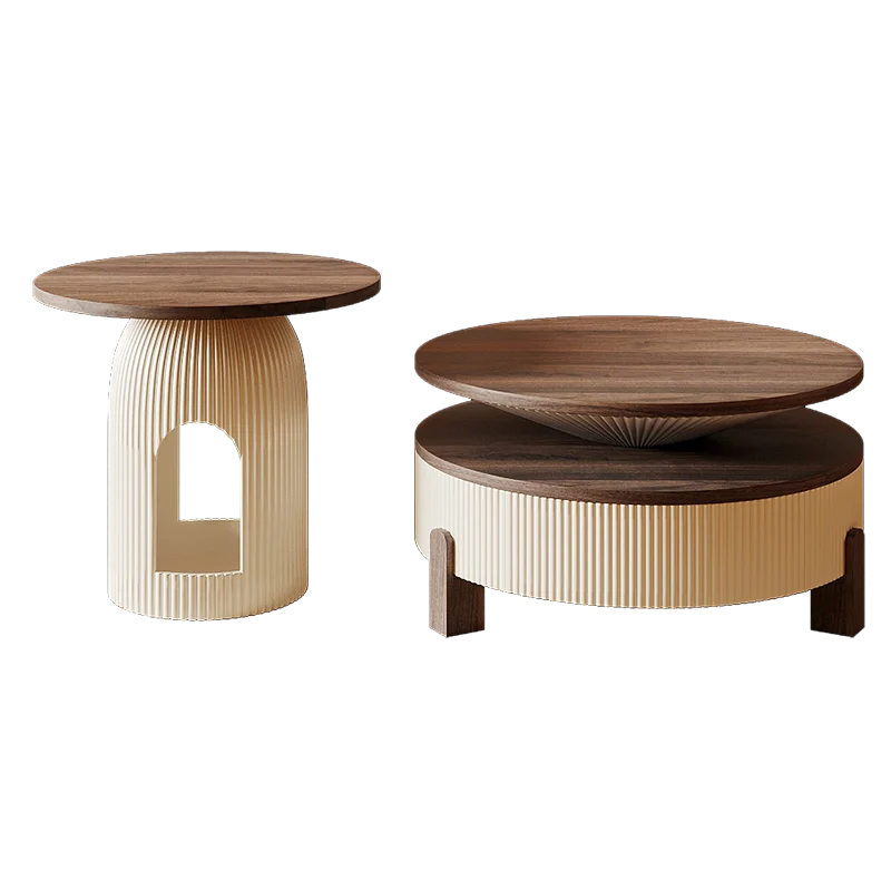 

Medieval style coffee table living room household size round combination small