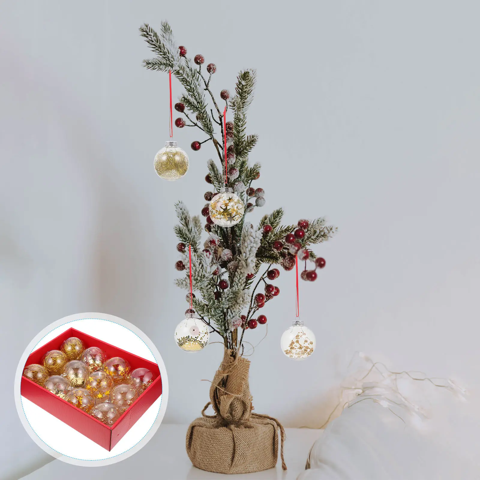 

Christmas Ball Decorations 12 Hanging Pendants for Tree Festival naments Holiday Supplies Pet Gifts Delicate Design Christmas