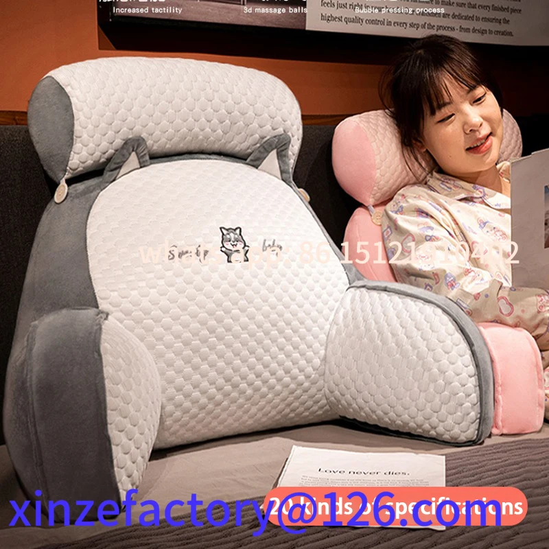 

Customizable Triangular Reading Pillow Bedside Soft Large Backrest Waist Cushion Dormitory Bed