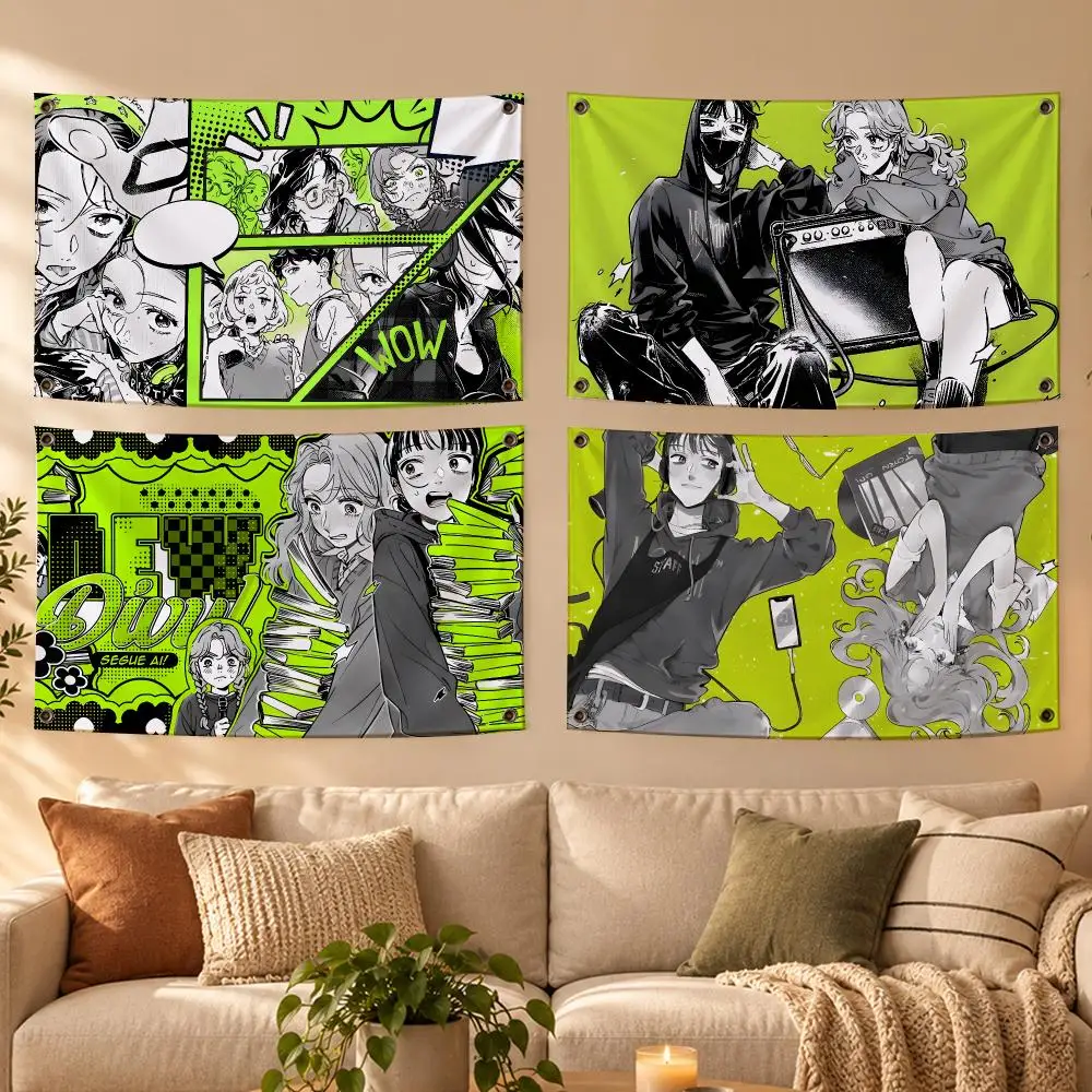 Cartoon T-TGSWIIWAGAA Flags Soft Skin-friendly Durable Tapestry Outdoor Party Home Living Room Bedroom Decoration
