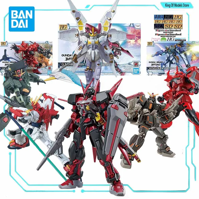 Bandai Original Model Kit GUNDAM HG ASTRAY RED FRAME 1/144 Anime Action Figure Assembly Model Toys Model Robot Gift for Boys