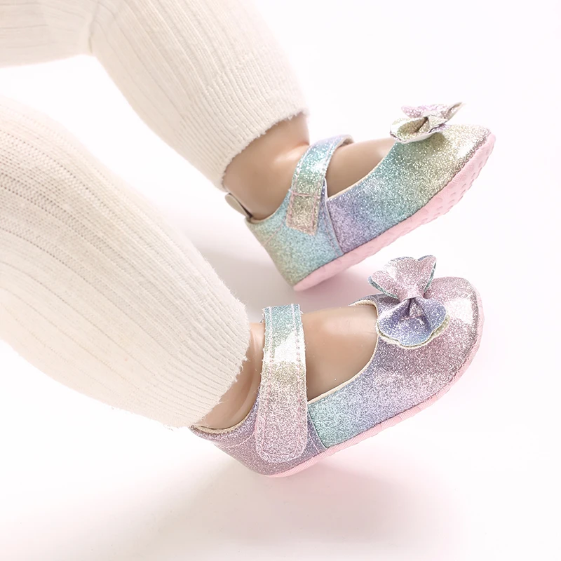 حذاء مسطح لطيف للفتيات من ماري جين بأنماط ملونة - حذاء مشي مريح وغير قابل للانزلاق للفصول الأربعة مع تفاصيل فيونكة #6