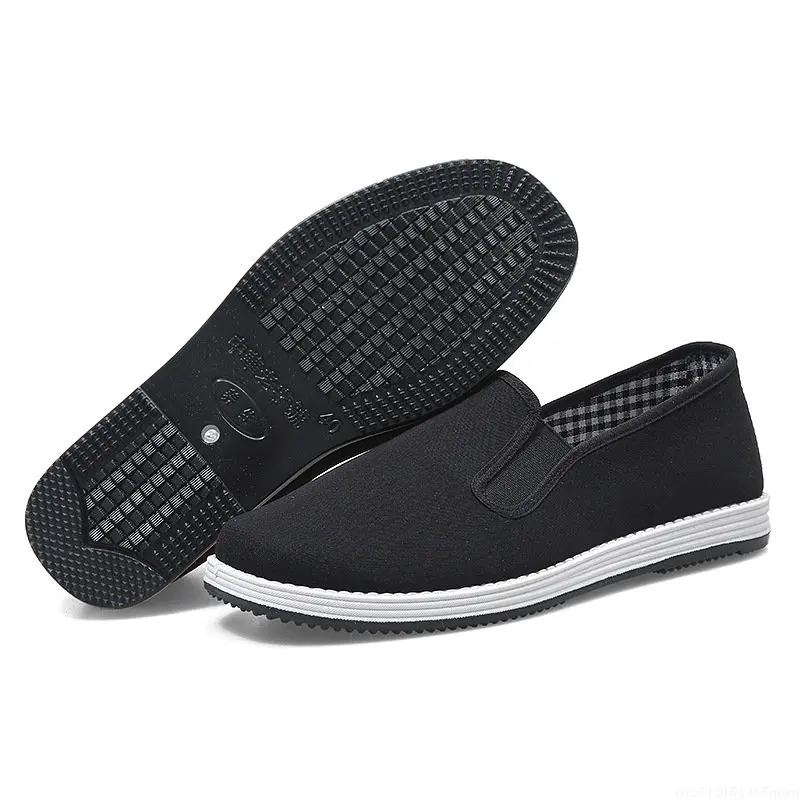 Wushu Cloth shoes Old Beijing Chinese Style Men Wrestling Martial Arts Shoes Black Kung Fu Tai Chi Made Kick on