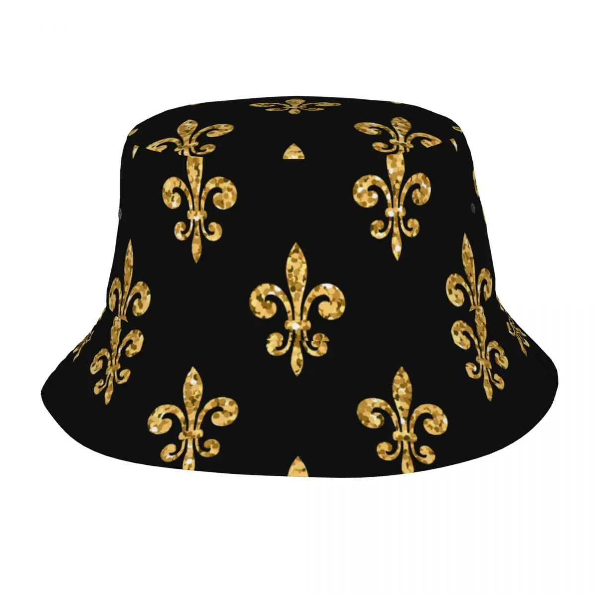 

Bucket Hat Fisherman Cap For Women Men Gorras Summer Golden Fleur De Lis