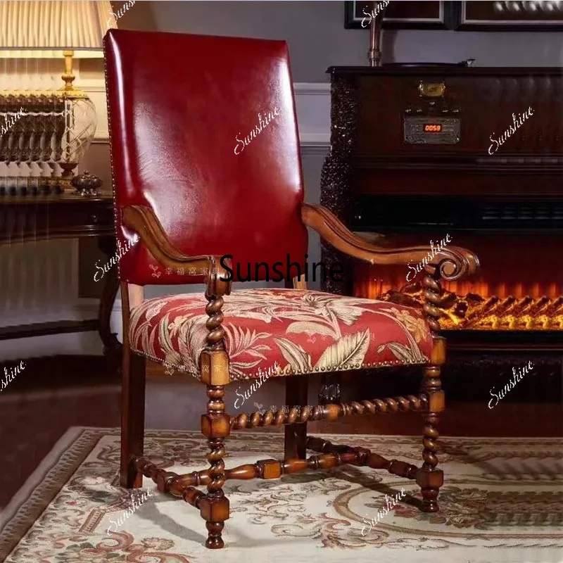 American solid wood old leisure chair receives classical single sofa negotiation