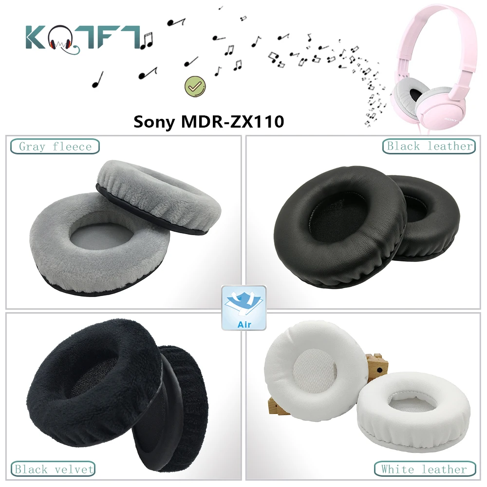 

KQTFT flannel 1 Pair of Replacement Ear Pads for Sony MDR-ZX110 Headset EarPads Earmuff Cover Cushion Cups