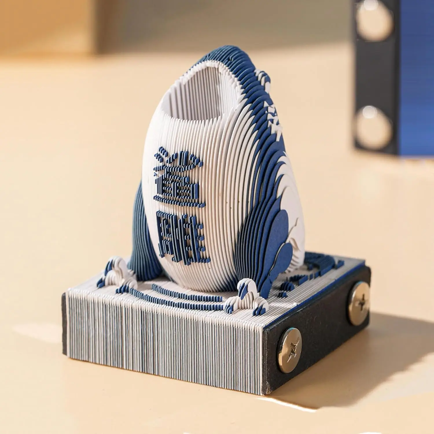 3D Calendar 2026,Exquisite 3D Paper Art Memo Pad,Creative Paper Sculpture Crafts Desktop Decoration 0rnaments,Note Gift Office