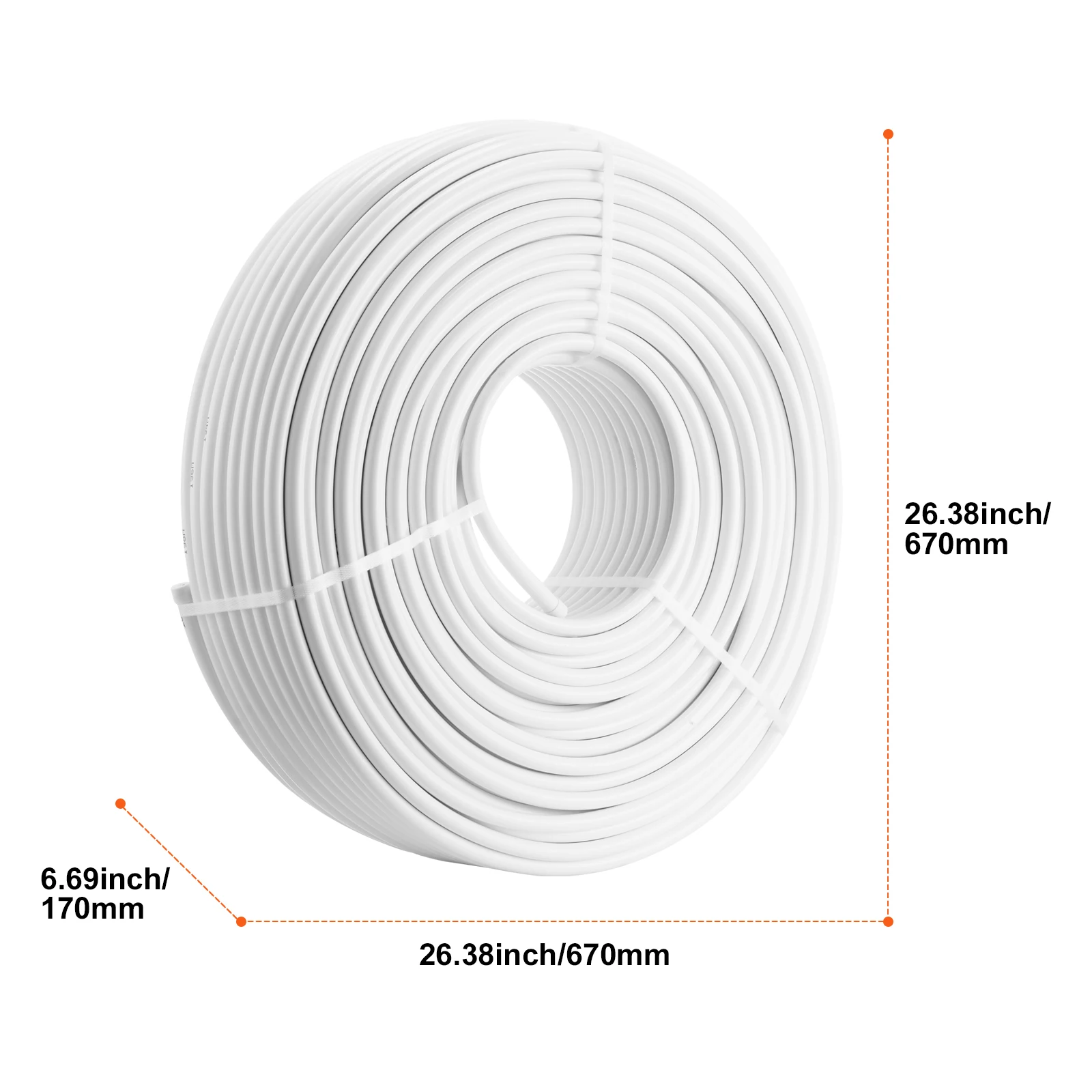 SucceBuy PEX-AL-PEX Buis 656ft 5/8'' Diameter Aluminium-kunststof Composiet Pijp Zuurstofbarrière Stralende Vloerpijp 0,08'' Dikte