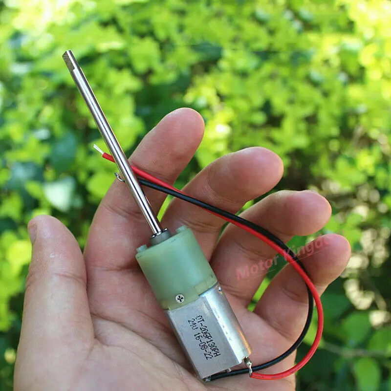 Mini escobillas de carbono 130PH, Motor Geard DC 6V ~ 12V 72RPM, velocidad lenta, Mini 130, engranaje de caja de cambios planetaria, Motor de reducción de 66mm, Eje largo