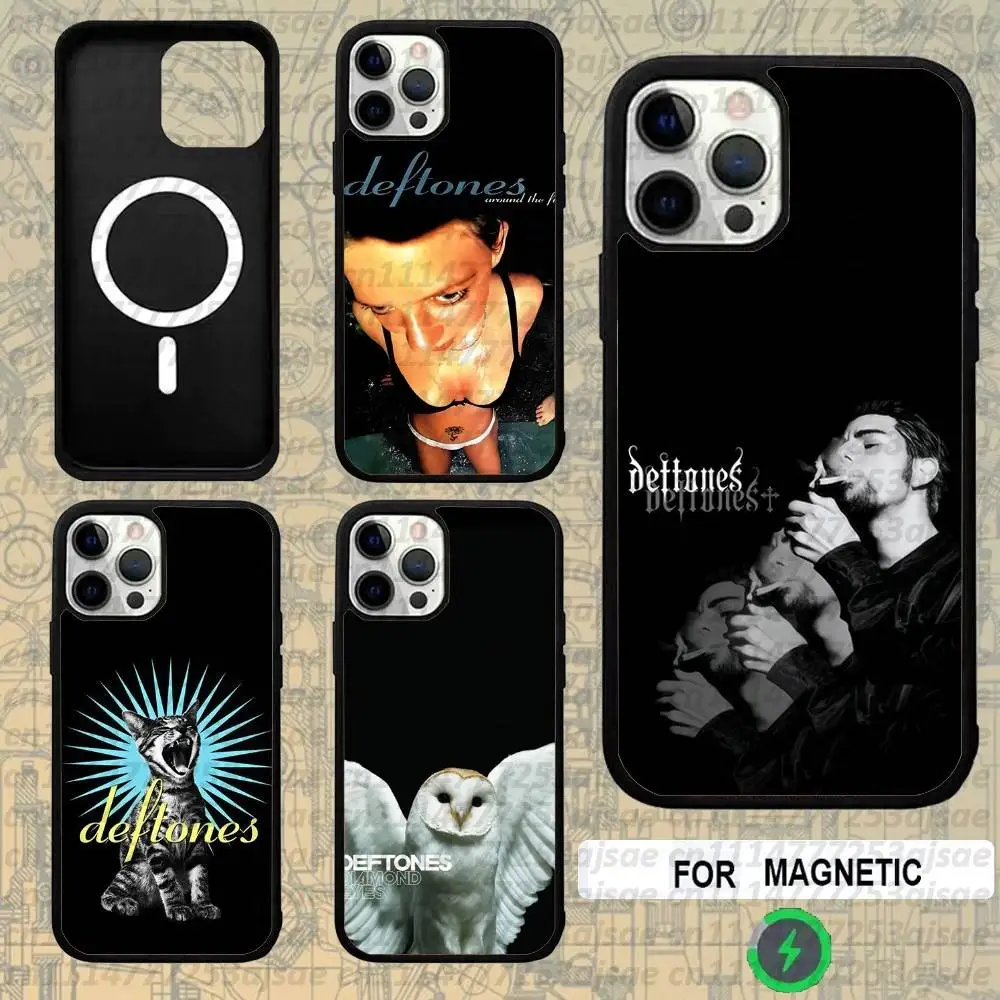 D-Deftones Diamond Eyes For Magsafe Wireless Charger Case For iPhone 18,15,16,17,13,14,11,12,Pro,Max,Plus,E,Air,Mini Cover