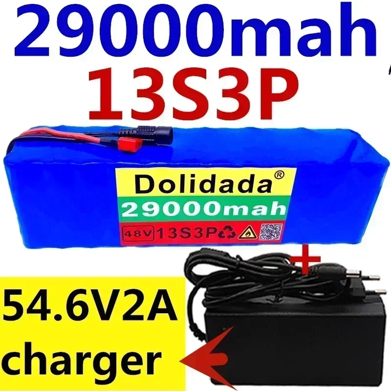 48v lithium ion battery 48v 29Ah 29000mah 500w 13S3P Lithium ion Battery Pack For 54.6v E-bike Electric bicycle Scooter +Charger