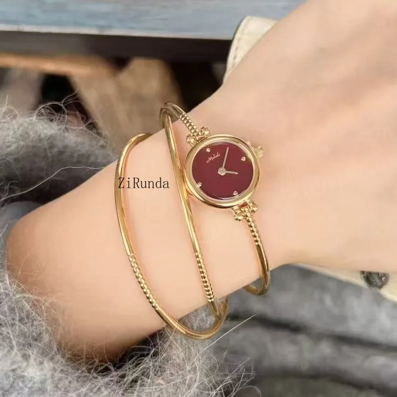 ساعة كوارتز بسوار ساعة عصرية للنساء بحزام فولاذي صغير نحيل وساعة احترافية للأعمال #6