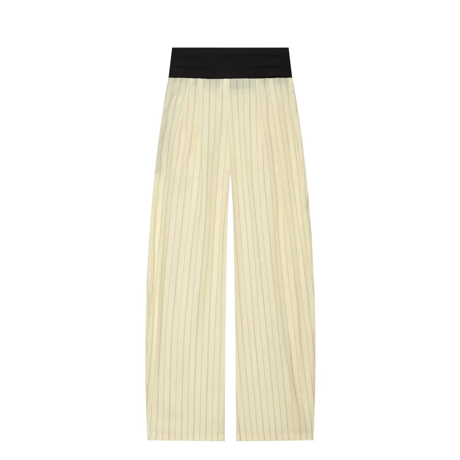 KONDALA Damen Eleganter Freizeitanzug Gestreifter Kontrastfarbener Kurzarm-Oberteil, Lange Hose 2026 Sommer Trendiges Urlaubs-Chic-Set – Detail 14