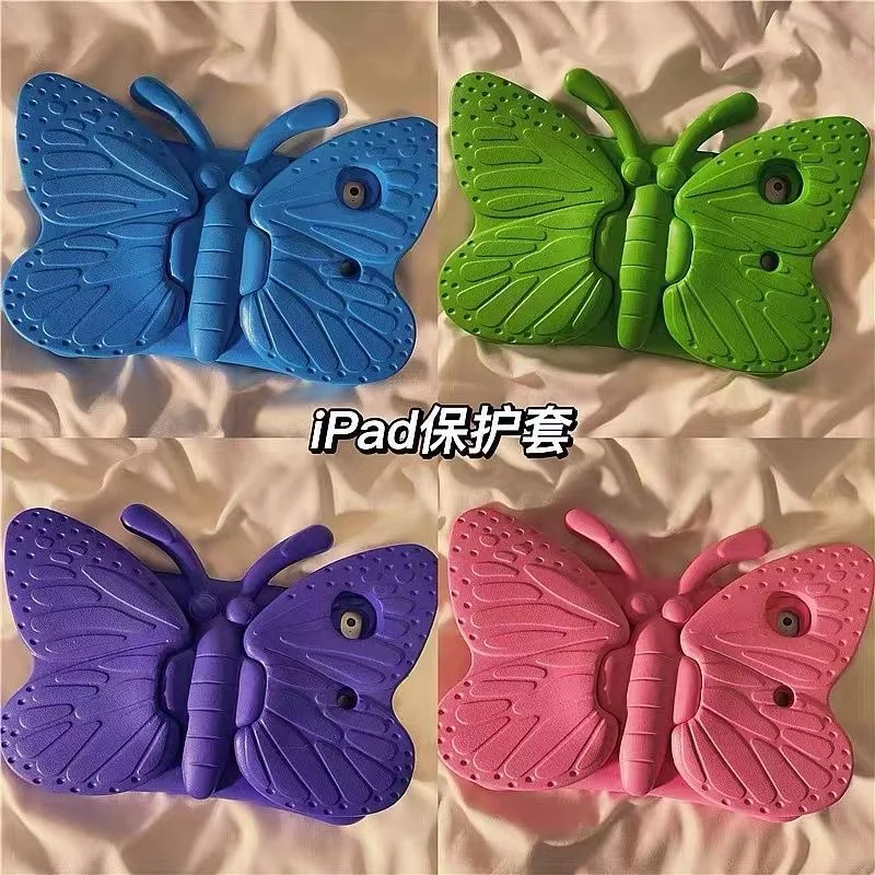 Creative cartoon butterfly suitable for iPad protective cover, silicone.Contact customer service for other models