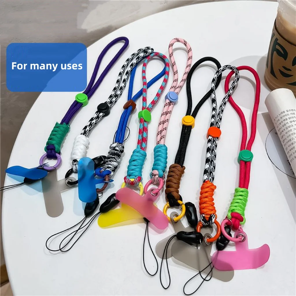 Mobile Phone Lanyard Hanging Decoration Can Be Carried Twist Rope Anti-loss Pendant Fashion Strong Wrist Short Straps