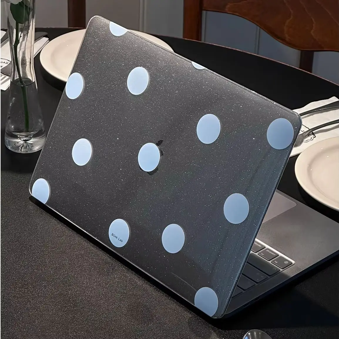Shining Blue Polka Dots New Laptop Case For Macbook 13Neo A3404 Air 13.6 M4 M3 M2 A2681 A3113 A3240 Air13.3 15 Protective Cover