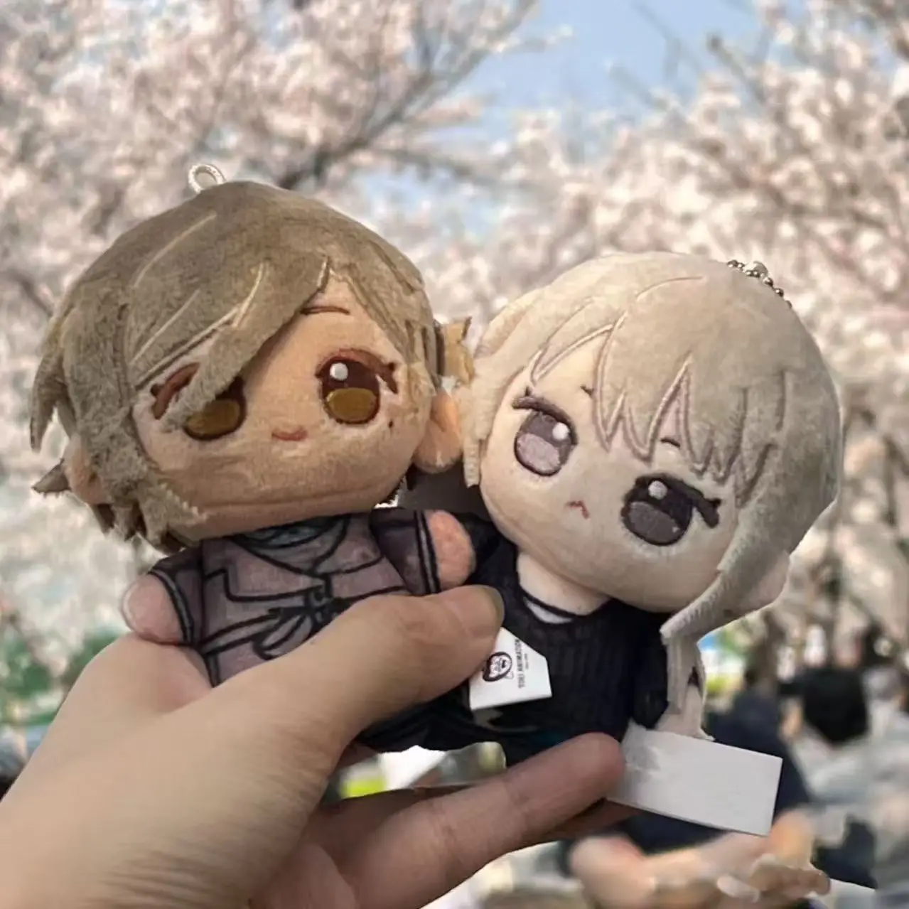 10cm fille bande cri poupées en peluche sac à dos pendentif Animation entourant peluche poupées mignonnes ornements de bureau jouet cadeaux d'anniversaire de noël