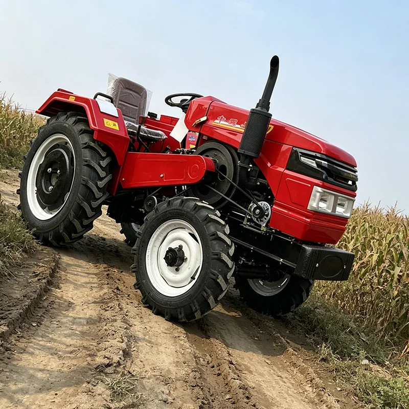 Customized Four-wheel rotary tiller for orchards and greenhouses, new four-wheel mini-tiller, multifunctional small cultivator