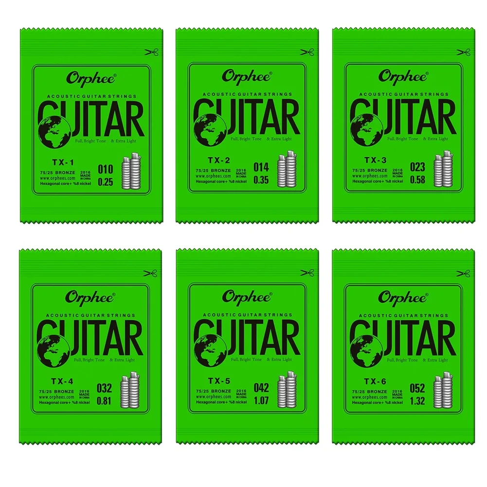 Orphee Acoustic Guitar Strings Replace Single String EBGDA Gauge 010 014 023 030 039 047 Musical Instruments Guitar Parts