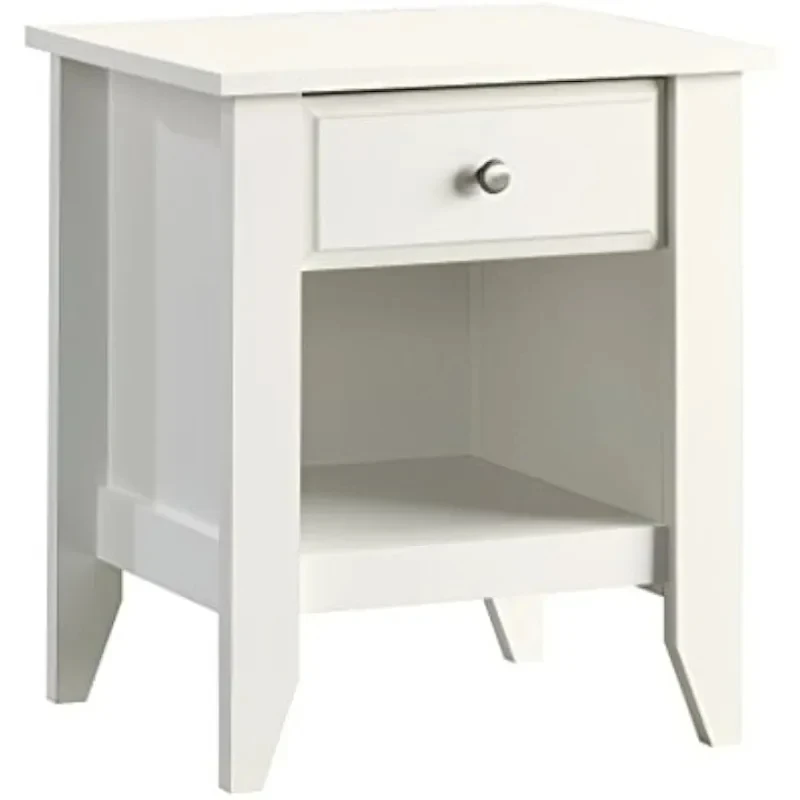 

Sauder Shoal Creek Night Stand, Soft White Finish Small Cabinet Bedroom Furniture Nightstands for Bedroom