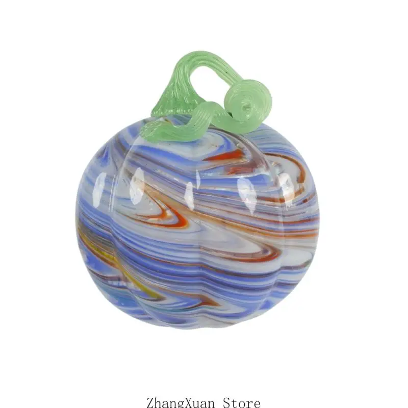 Mundgeblasener Glas-Herbst-Akzent für Hängeregal Eingangsbereich mit geschwungenem Stiel und Ernte-Home-Styling-Stück 3XUF – Detail 5