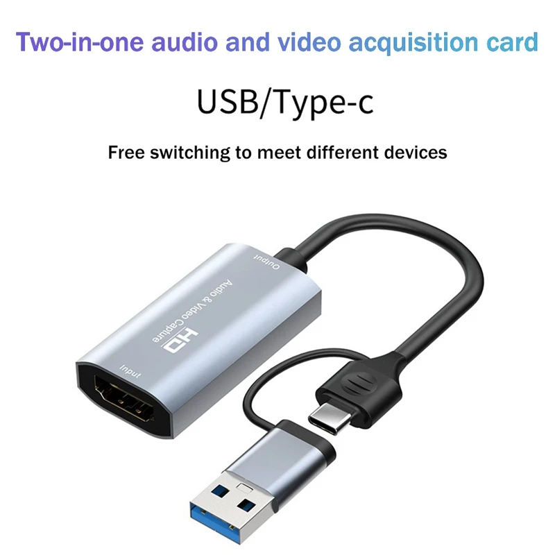 4K Audio Video Capture Card USB Capture Card Phone Gaming Machine PS Camera Acquisition Card