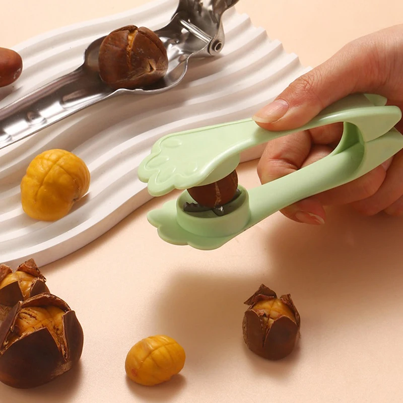 Multifunctional Chestnut Clip Nut Cracker Sheller Walnut Pliers Nut Opener Peeling Tool Knife Sheller Open Knife Walnut Clip