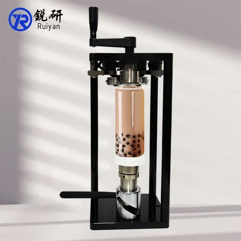 2024 Chinese factory  Hot sell  High Quality Portable  Bubble Tea Coffee Handheld Pet Can Sealing Machine With Aluminum Lids