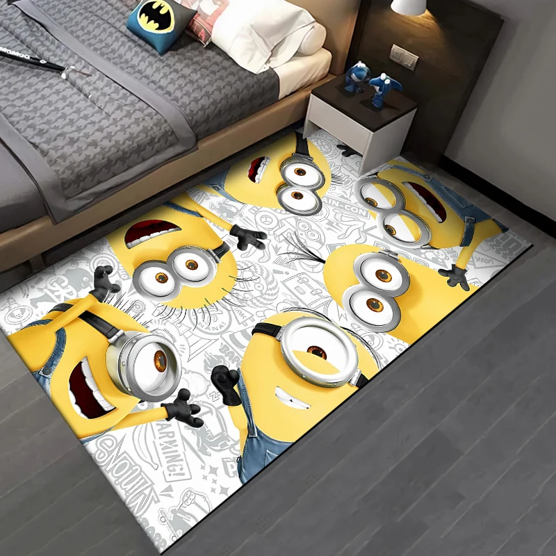 

15 Sizes Minions Character Cartoon Pattern Living Room Bedroom Carpet Bedside Floor Mat Kid's Room Cloakroom Play Mat Area Gift