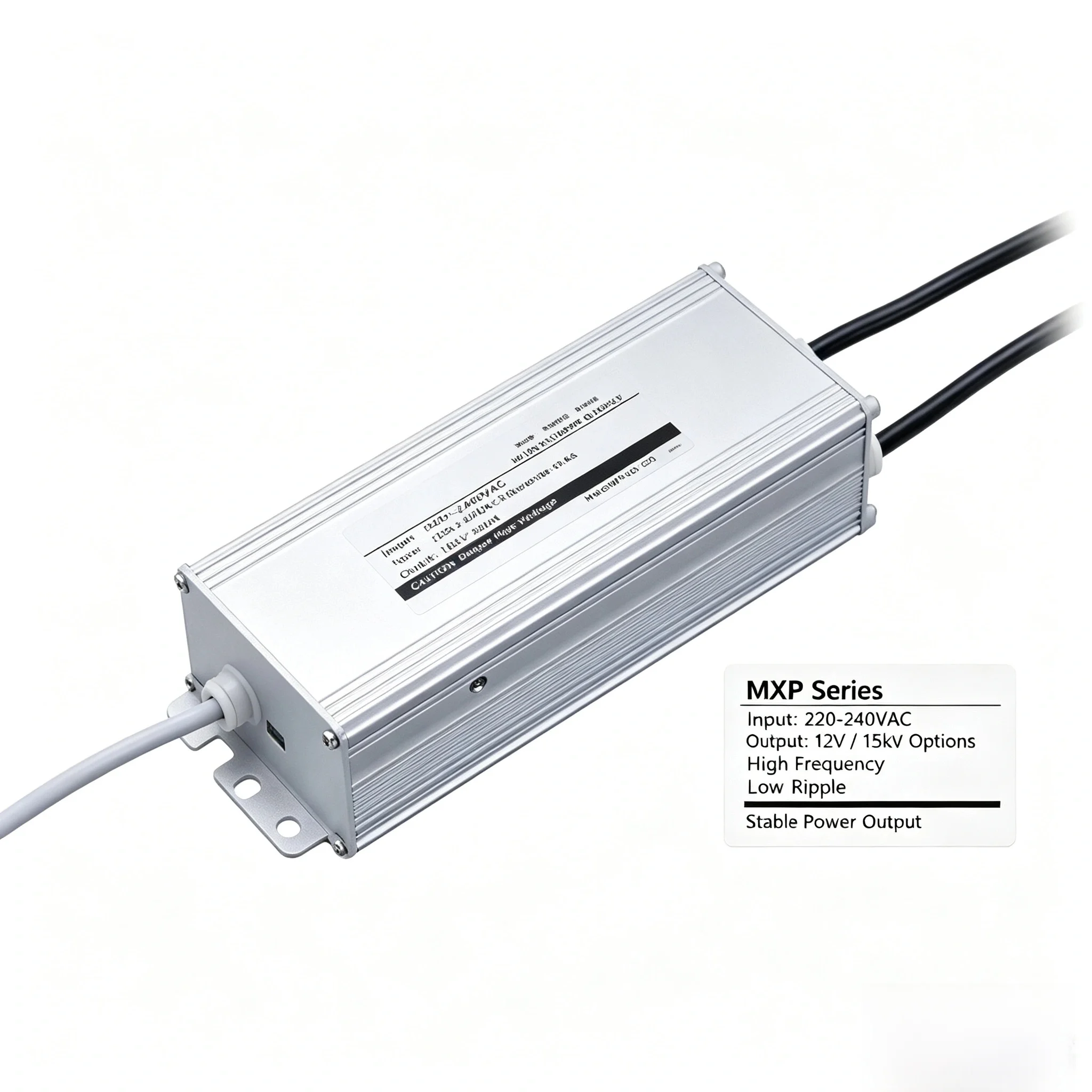 High‑Frequency Neon Power Supply 12kV‑15kV 40mA IP66 Waterproof Transformer for Neon Sign Tube 220‑240VAC Input