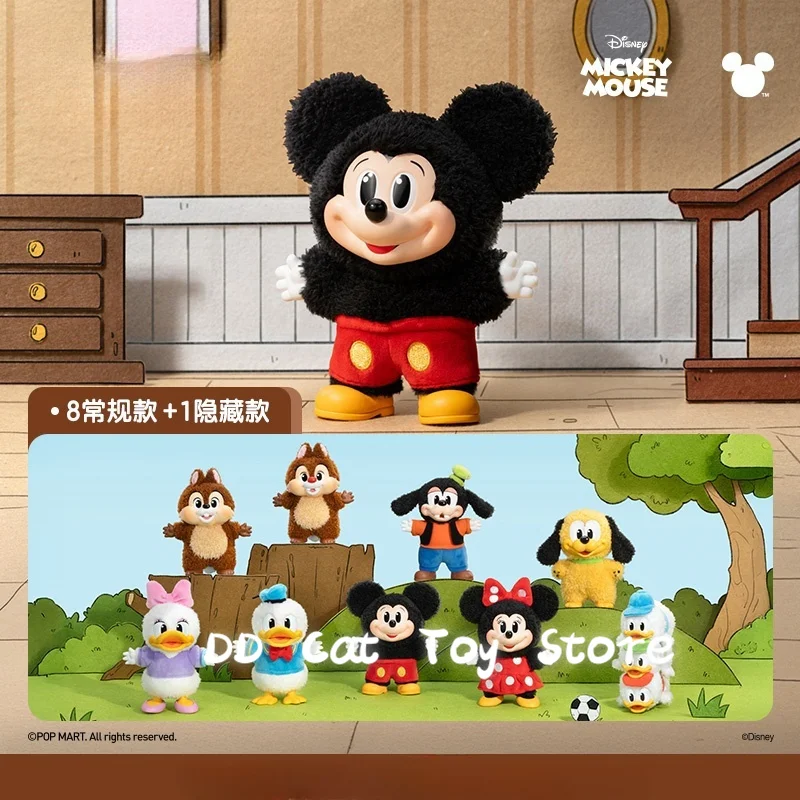 New Genuine Disney Mickey Family Cute Together Keychain Series Blind Box Mickey Minnie Donald Duck Chip & Dale Suprise Box Gift