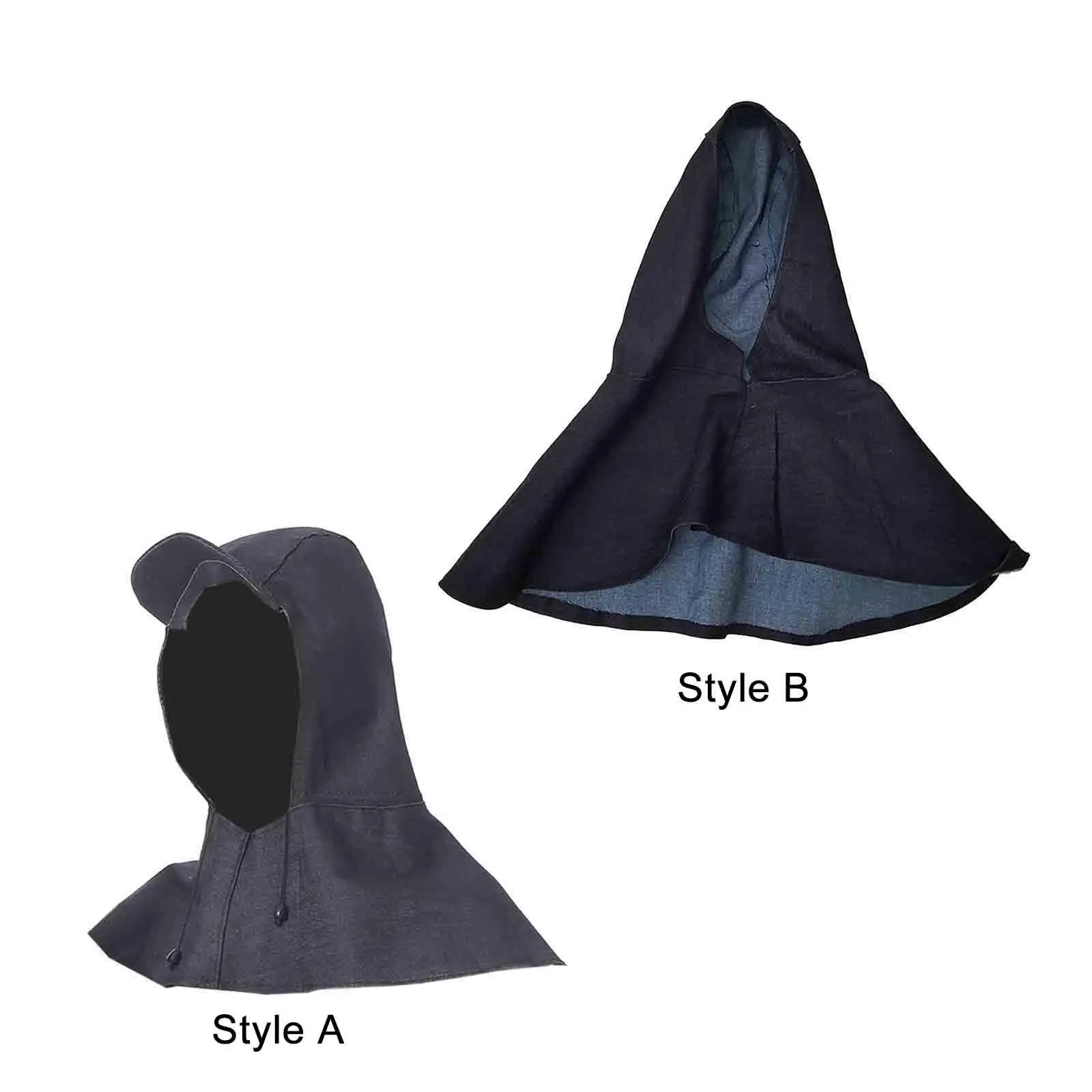 Denim Welding Cap Hood with Neck Shoulder Drape Welding Headgear Spark Proof Labor Protection for Carpentry Accessory Sturdy