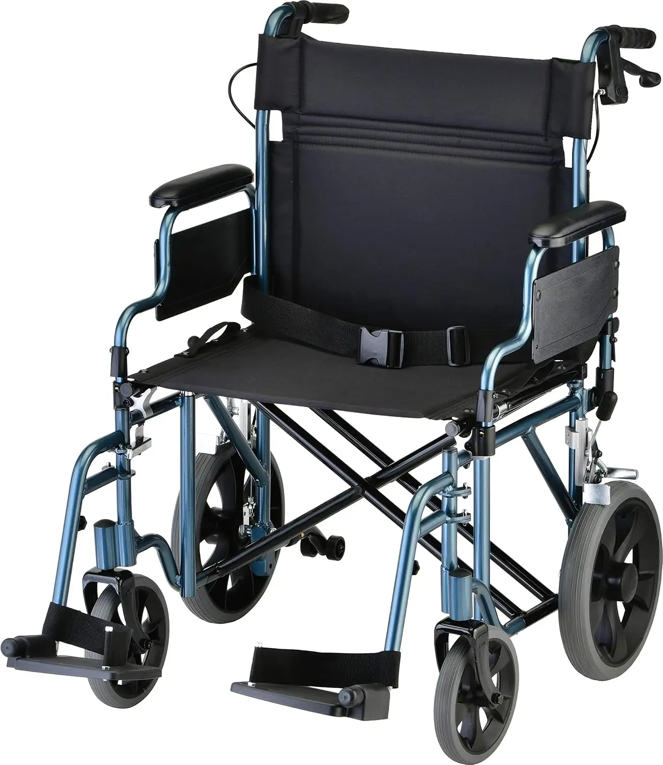 Heavy Duty Bariatric Transport Chair with 400 lb. Weight Capacity, 22” Extra-Wide Seat with Locking Hand Brakes,, Customized