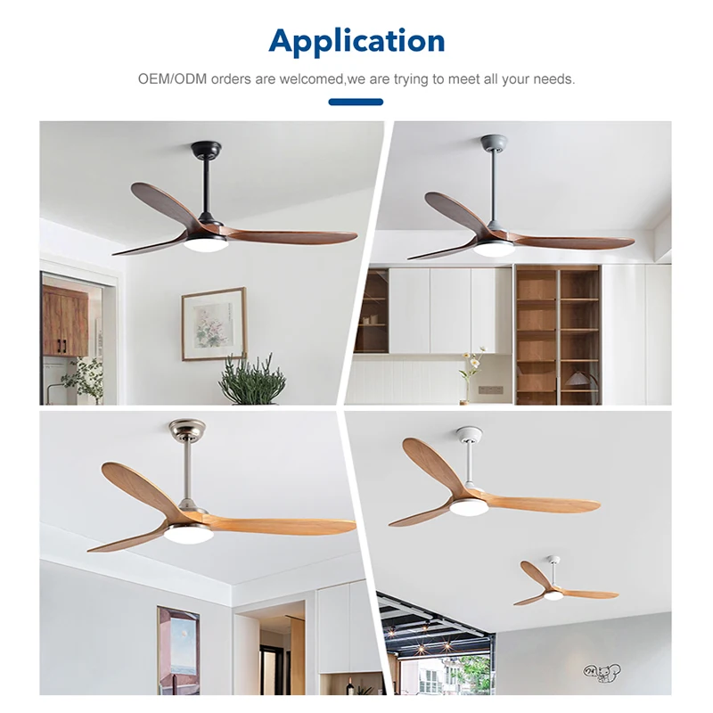 70inch Large Size Wood DC Ceiling Fan Industrial Fans With 24\\W LED Light  And Remote Control Wood Fans For Home Ventilador Tech