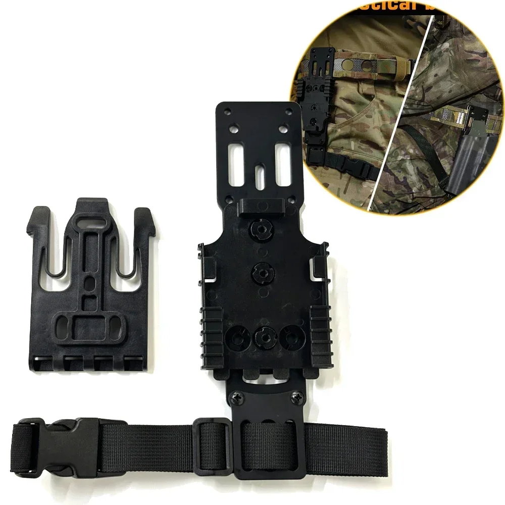 Tactical Modular Holster Adapter with QLS Platform  kit, Drop Leg Holster Platform with Leg Strap Police Gear