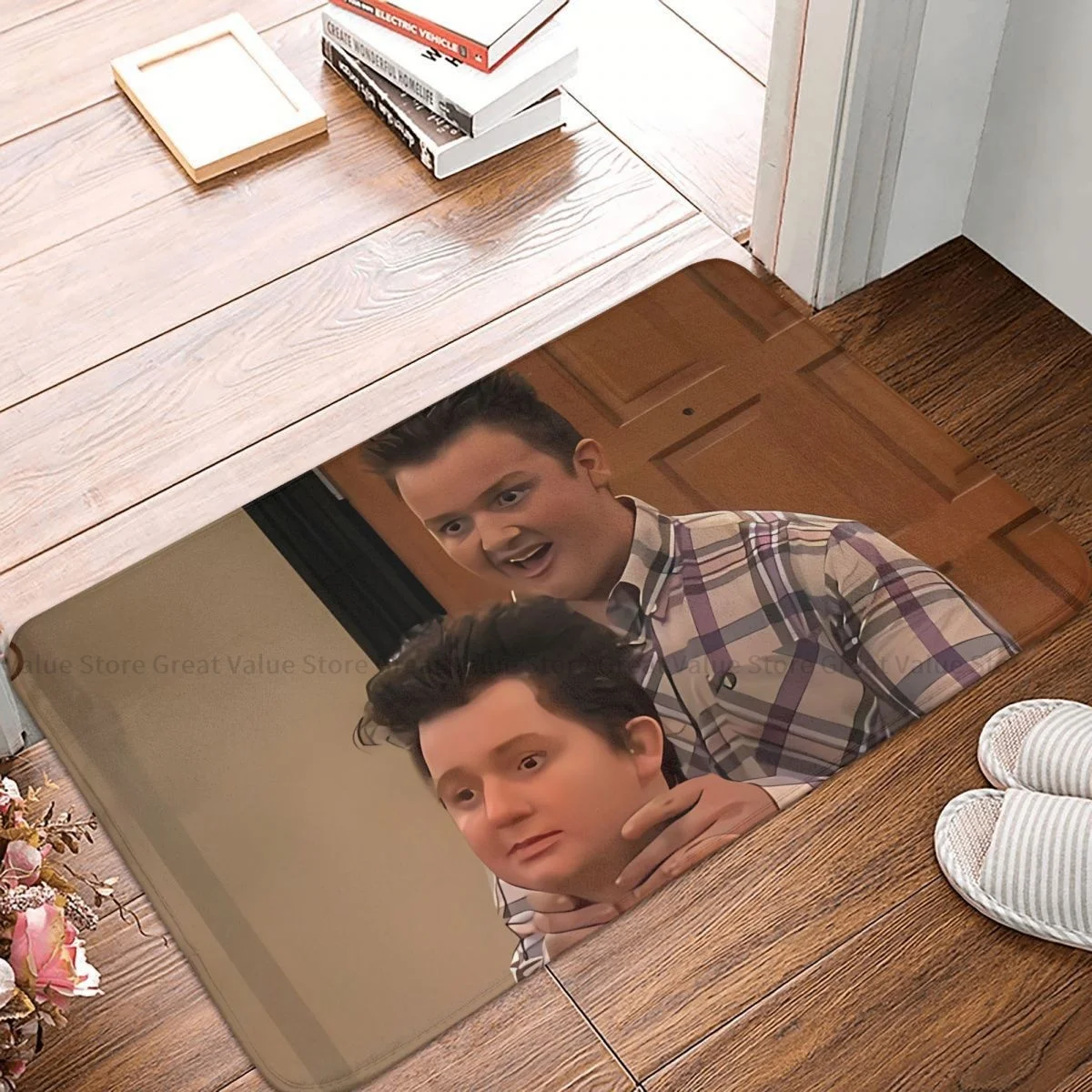 Gibby ICarly Non-slip Doormat Ndasku Ucul Mbah Living Room Bedroom Mat Welcome Carpet Flannel Pattern Decor