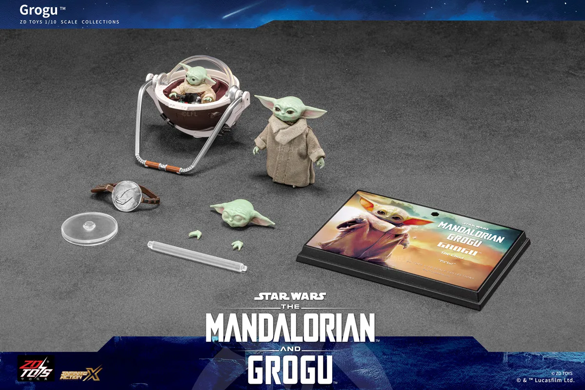 Movie Star Wars: The Mandalorian & Grogu Figure 1:10 Darth Vader Luke Skywalker Stormtrooper Grogu Mandalorians Action Figures view 6
