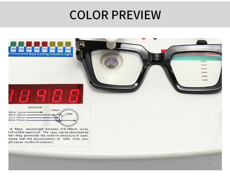 Marke Design Retro Lesebrille für Mann und Frauen Mode Luxus Beine Große Größe Quadratische Presbyopie Brillen Dioptrien 0 bis + 6,0 – Detail 5
