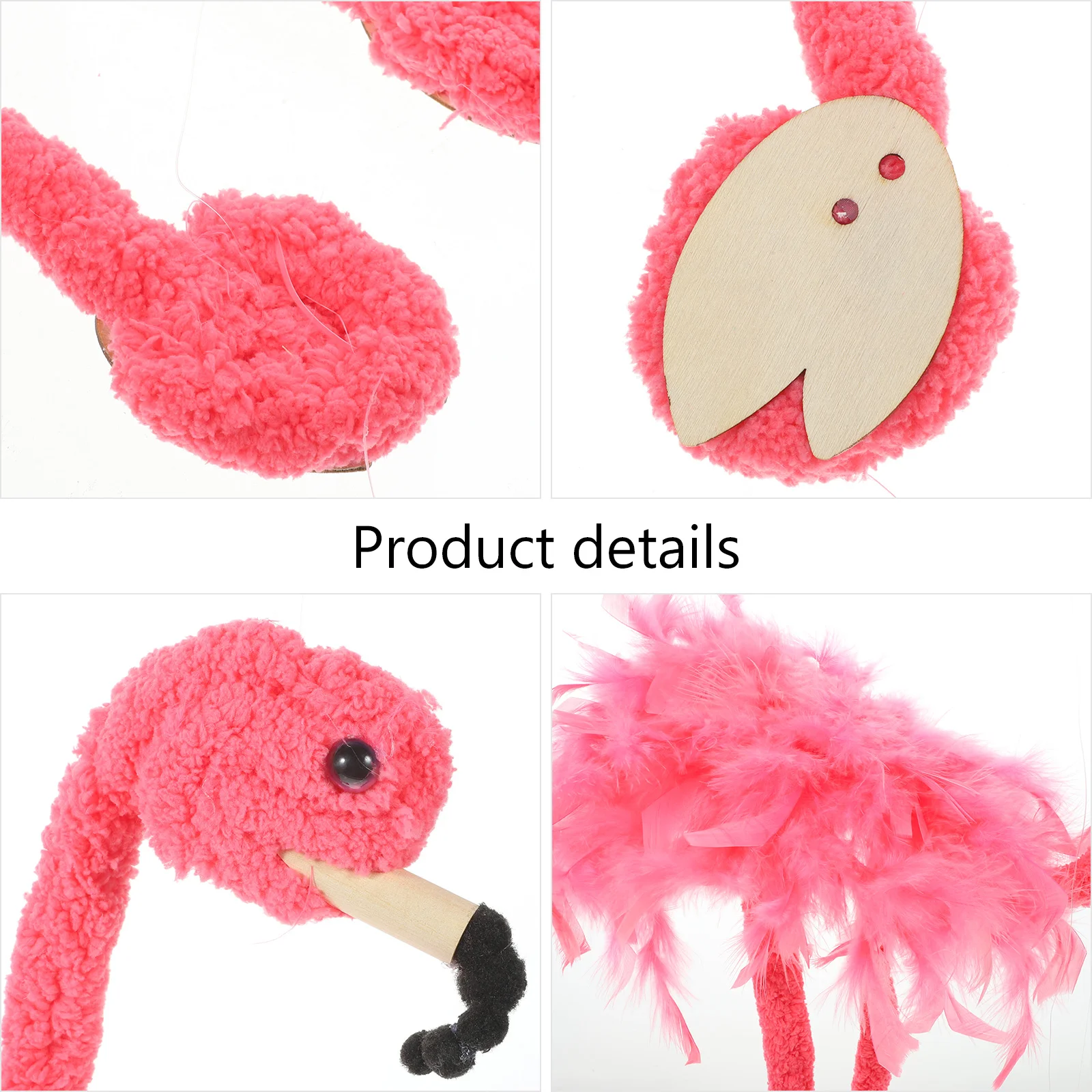 Corda de pelúcia flamingo fantoches marionete brinquedos outros animais educativos marionetas figura engraçada artesanato bebê