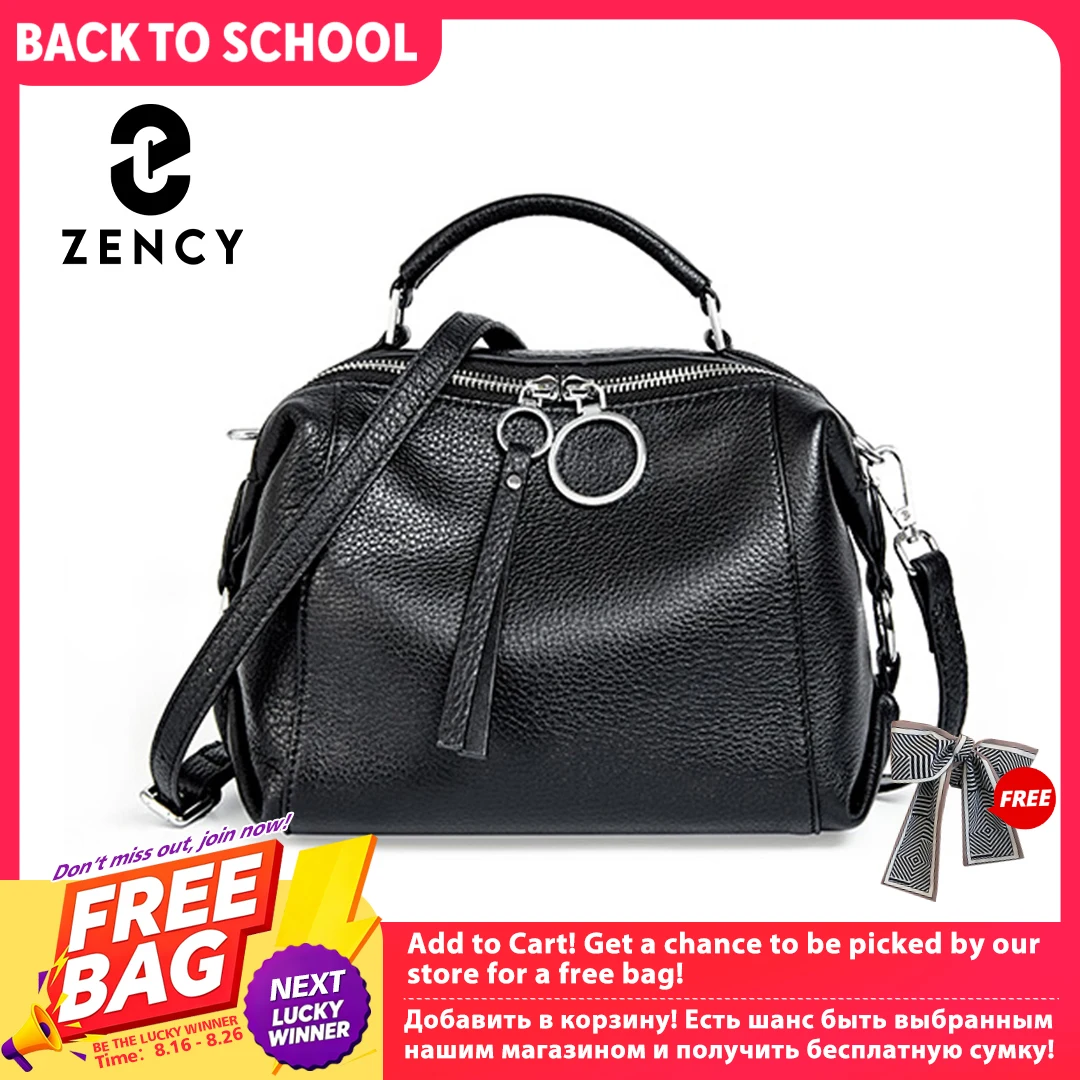 Zency Designer-Handtasche für Damen aus echtem Rindsleder, Crossbody-Schultertasche mit Henkel, Satchel 2026, Pillow Bags Shopper