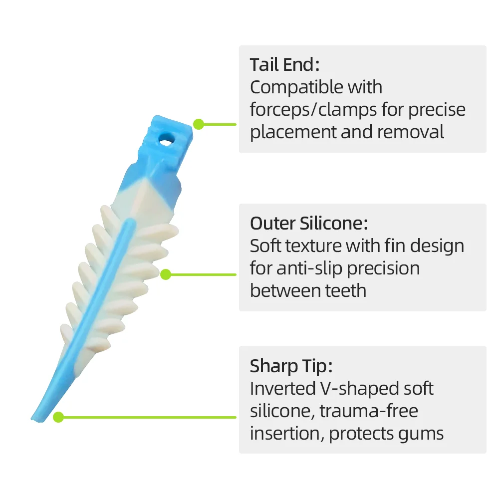 TJDent Dental Silicone Interdental Composite Wedges Mixed Kits Adaptive Tooth Restoration Heat Sterilizable Dentistry Materials