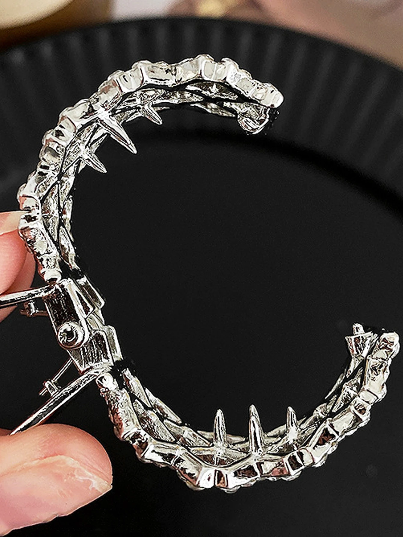 1 قطع الأزياء مرصع بالألماس عالية ذيل حصان كليب مخالب الشعر للنساء إكسسوارات الشعر #2