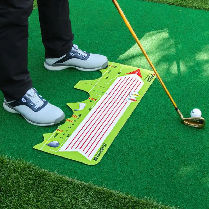 Golf Swing Training Aid Position Assist Cloth Golf Mat With Rubber Bottom Portable Swing Practice Tools Non-slip Foldable Golf