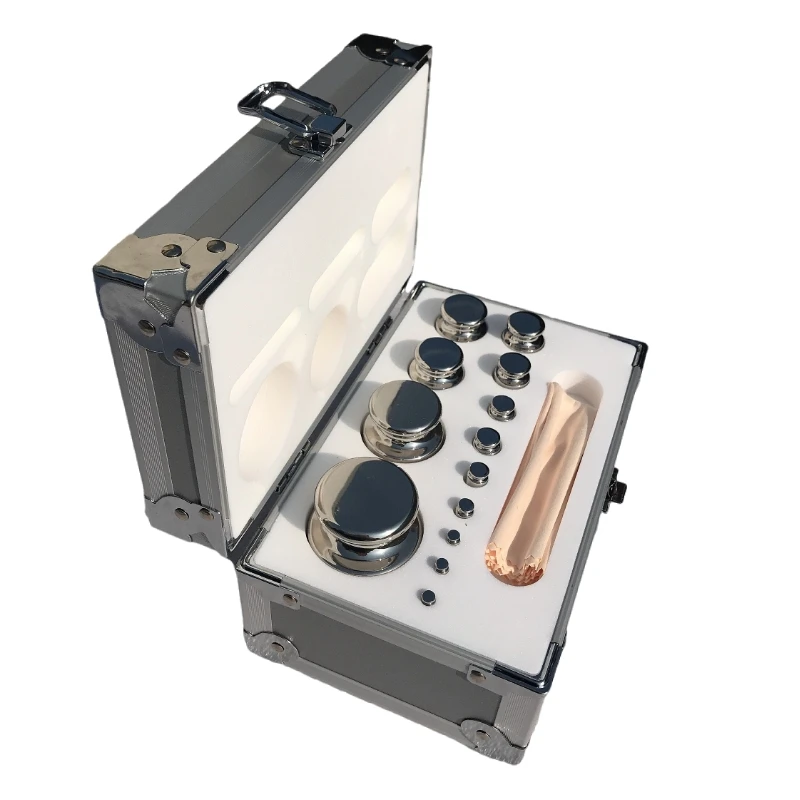 Veidt Pesatura OIML E2 F1 1mg-2kg 27 pezzi Pesi industriali Bilancia da laboratorio Pesi per test di calibrazione Set con scatola di alluminio