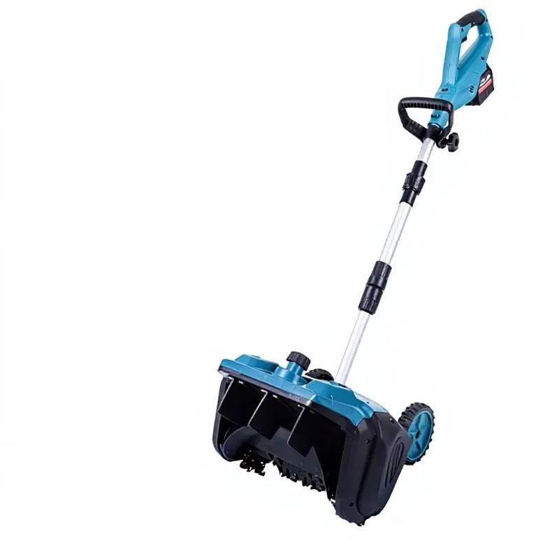 Hand‑push Snow Shovel With Rolling Wheels Telescopic Adjustable Handle Household Outdoor Winter Snow Clearing For Courtyard