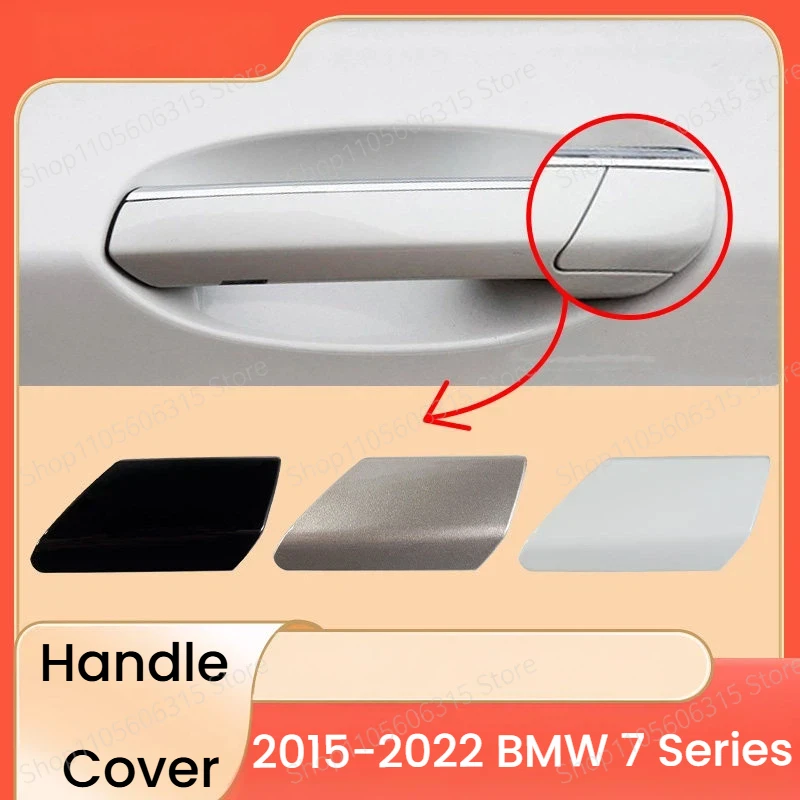 Left Driver Side Door Handle Key Hole Cap Lock Cylinder Cover Unpainted For BMW 7 Series G12 730 740 2015-2022