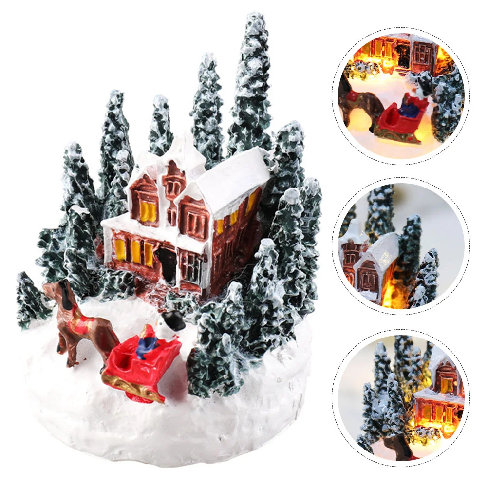 Gift Gingerbread House Decorations Mini Ornament Resin Christmas Xmas Decorative