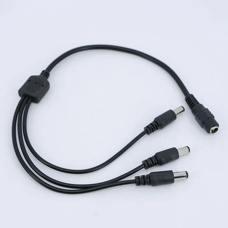 DC Splitter Power Adapter Connector 1 Female to 3 Male Way 40cm Jack Plug Cable 12V 5.5mm*2.1mm For CCTV Camera LED Strip C1