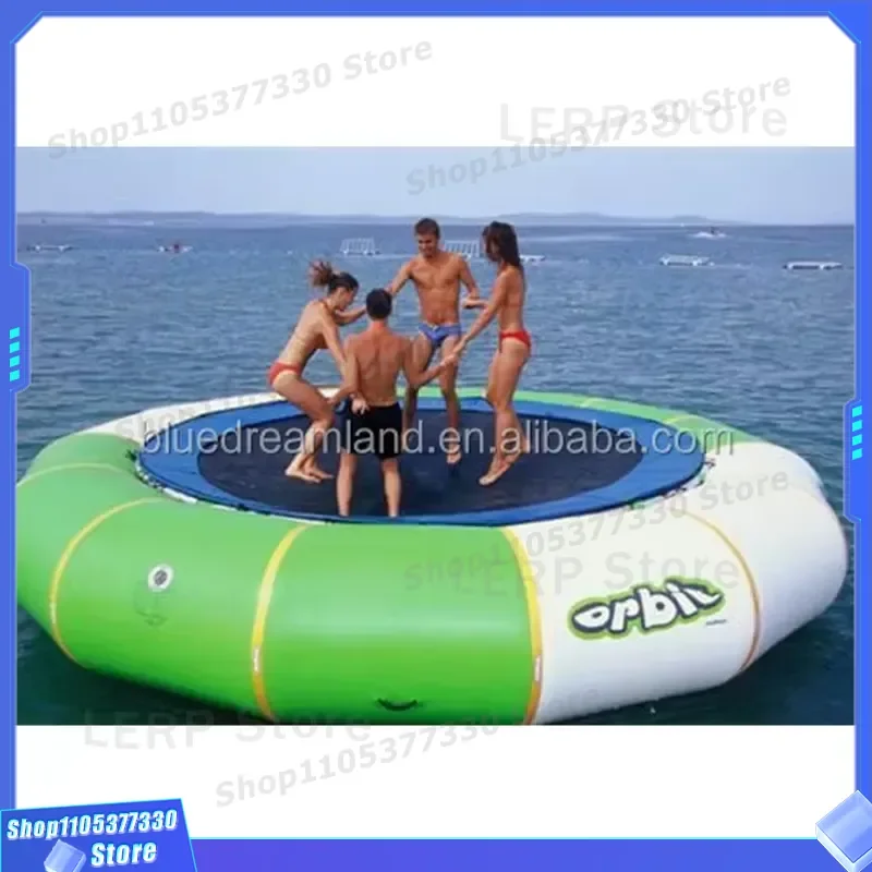 Giant Inflatable Floating Water Trampoline Mat Flying Fish Design for Kids Adults Outdoor Lake Pool Summer Fun Activity Toy