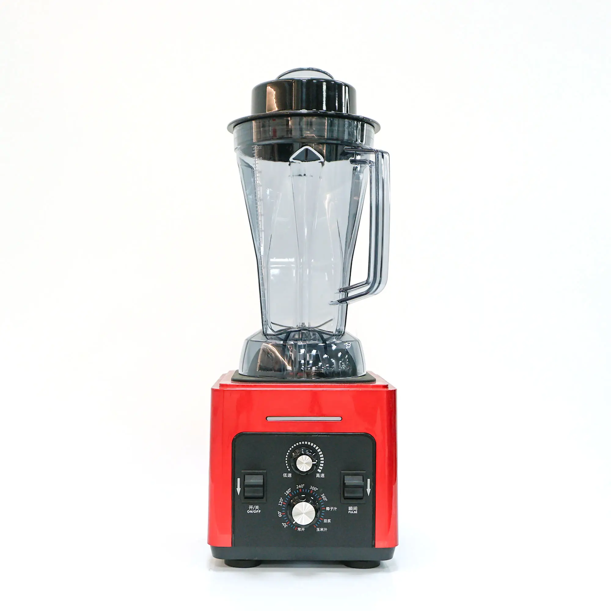 Professional Commercial 110V 7.2L Red Multi-Function Electric Food Blender 5-Speed Variable Knob Controls Household Use Includes